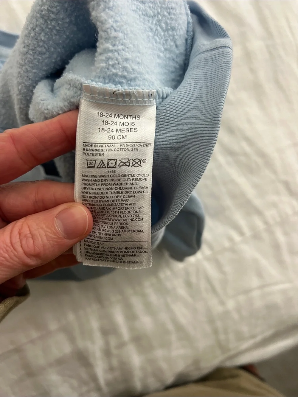 GAP Light Blue Heart Print Sweatshirt Set
